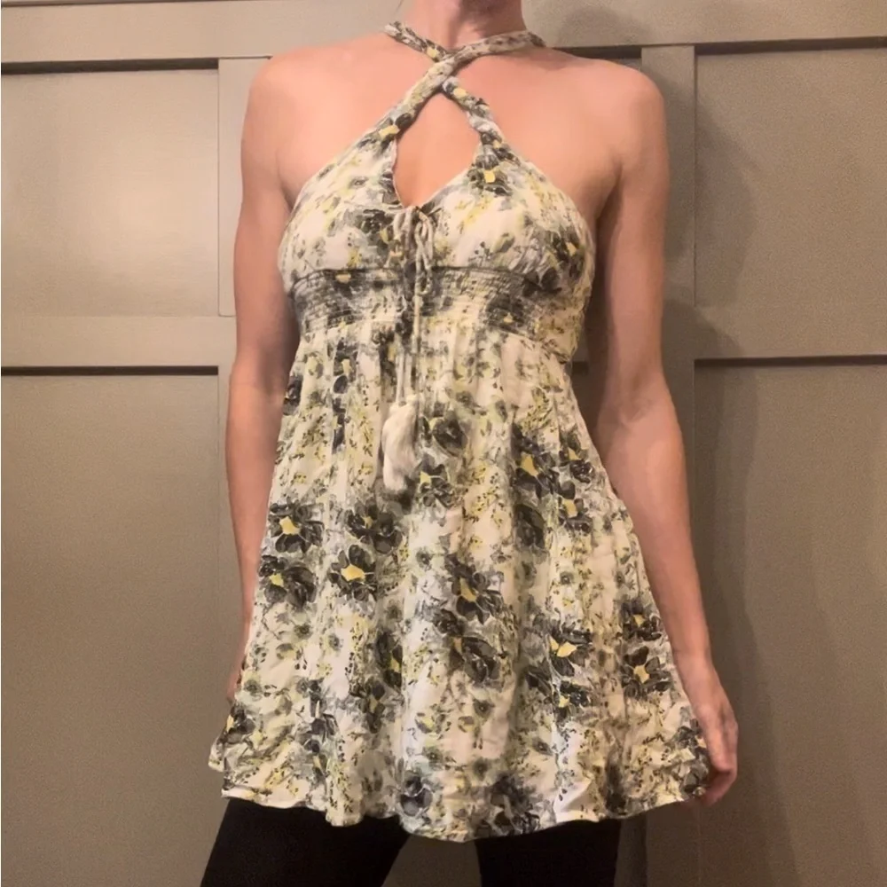 FREE People Washed Ashore Floral Printed Mini Dress Size Small